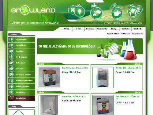 internetový obchod Growland