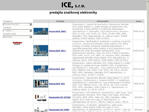 internetový obchod ICE elektro