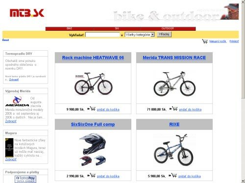 internetový obchod MTB