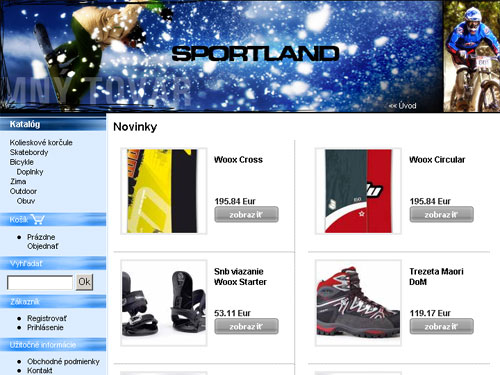 internetový obchod Sportland